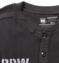 BUNDESWEAR ワッフルヘンリーTシャツ ブラック: ネック裏