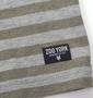 ZOO YORK ボーダーTシャツ チャコール×モクグレー: 左裾ブランドネーム