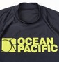OCEAN PACIFIC 五分袖ラッシュガード ブラック: フロントプリント