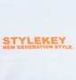 Stylekey Tシャツ(長袖) ホワイト: フロント裾プリント