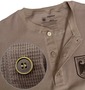 BUNDESWEAR ワッフルヘンリーTシャツ モカ: