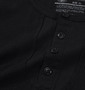 BUNDESWEAR ワッフルヘンリーTシャツ ブラック: フロントボタン