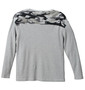 BUNDESWEAR ワッフル迷彩切替Tシャツ モクグレー: バックスタイル