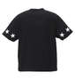 SHELTY 星条旗BOXロゴ刺繍半袖Tシャツ ブラック: バックスタイル