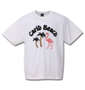 SHELTY フラミンゴサガラ刺繍半袖Tシャツ オフホワイト: