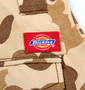 DICKIES ハンターカモクロップドパンツ ブラウン×ベージュ: バックブランドネーム