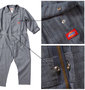 DICKIES フィッシャーストライプカバーオール グレー:
