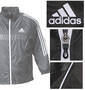 adidas ウインドジャケット ブラック×シルバー: