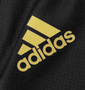 adidas ウォームアップジャケット ブラック×ゴールド: 胸リフレクタープリント