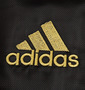 adidas ウインドパンツ ブラック×ゴールド: フロント刺繍