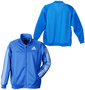 adidas ウォームアップジャケット ブルー: