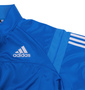 adidas ウォームアップジャケット ブルー: 肩メッシュ切替