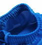 adidas ウォームアップハーフパンツ ブルー: メッシュ透け感