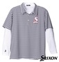 SRIXON ドレスシャツ(半袖)+ハイネックT ネイビー×ホワイト: