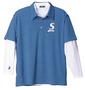 SRIXON ドレスシャツ(半袖)+ハイネックT ブルー×ホワイト: