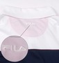 FILA GOLF ポロシャツ半袖 ネイビー×ホワイト: バックネック刺繍