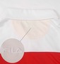 FILA GOLF ポロシャツ半袖 レッド×ホワイト: バックネック刺繍