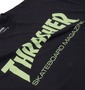THRASHER Tシャツ(半袖) ブラック×グリーン: