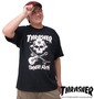 THRASHER Tシャツ(半袖) ブラック×ホワイト