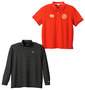 FILA GOLF ポロシャツ(半袖)+ハイネックT レッド×ブラック: