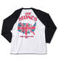ROLLING STONES ラグランTシャツ(長袖) オフホワイト×ブラック: バックスタイル