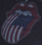 ROLLING STONES ラグランTシャツ(長袖) ブラック×チャコール: フロントプリント