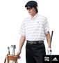 adidas golf マルチボーダーB.D半袖ポロシャツ ホワイト