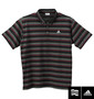 adidas golf マルチボーダーB.D半袖ポロシャツ ブラック: