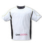 DIADORA プラクティスシャツ(半袖) ホワイト×ネイビー: バックスタイル