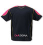 DIADORA プラクティスシャツ(半袖) ネイビー×ピンク: バックスタイル