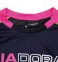 DIADORA プラクティスシャツ(半袖) ネイビー×ピンク: