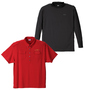 FILA GOLF ベア鹿の子半袖シャツ+ハイネック長袖Tシャツ レッド×ブラック:
