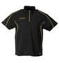 DIADORA ハーフジップ半袖プラクティスシャツ ブラック: