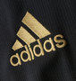 adidas カラー切替半袖Tシャツ ブラック: 左胸刺繍