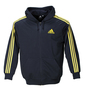 adidas フルジップパーカー ネイビー: