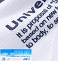 DESCENTE ドライトランスファー長袖Tシャツ ホワイト: 生地拡大