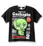 GACHAPIN×MUKKU 半袖Tシャツ ブラック