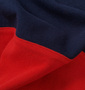 DICKIES 配色切替半袖ポロシャツ ネイビー×レッド: 生地拡大