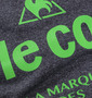 LE COQ SPORTIF 半袖ポロシャツ チャコール: フロントプリント
