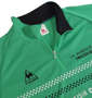LE COQ SPORTIF ハーフジップ半袖シャツ グリーン: