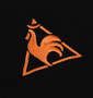 LE COQ SPORTIF レイヤード風長袖Tシャツ ブラック: 刺繍拡大
