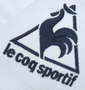 LE COQ SPORTIF ハーフジップ半袖シャツ ホワイト: 刺繍拡大