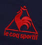 LE COQ SPORTIF ハーフジップ半袖シャツ ネイビー: 刺繍拡大