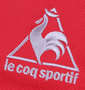 LE COQ SPORTIF ハーフジップ半袖シャツ スカーレット: 刺繍拡大