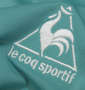 LE COQ SPORTIF ハーフジップ半袖シャツ シノープルグリーン: 刺繍拡大