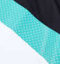 LE COQ SPORTIF サンスクリーン半袖Tシャツ ホワイト×ブラック: 生地拡大