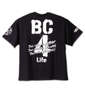 新日本プロレス BULLET CLUB 4Life半袖Tシャツ ブラック: バックスタイル