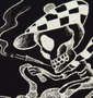 Ed Hardy 半袖Tシャツ ブラック×ベージュ: プリント拡大