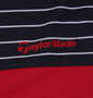 TaylorMade カラーブロックレイヤードシャツ ネイビー×ホワイト: 刺繍