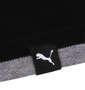PUMA エッセンシャルストライプ半袖ポロシャツ コットンブラック×ミディアムグレーヘザー: